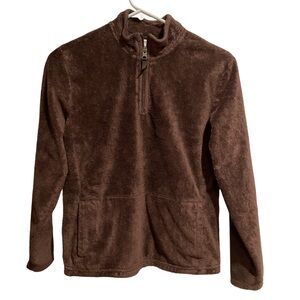 The‎ North Face Girls Osito Plush Fleece Pullover Jacket Brown